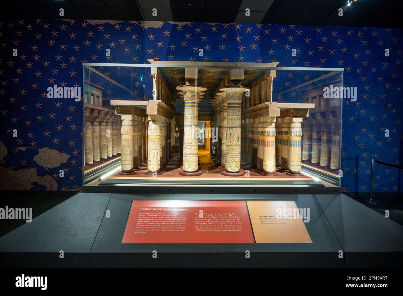 Houston, Texas April 7, 2023 Egyptian exhibits at the Houston Museum of Natural Science Stock