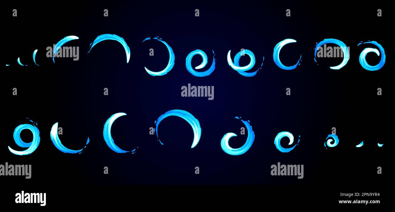 Circle motion sprite animation, cartoon game magic energy power effect ...