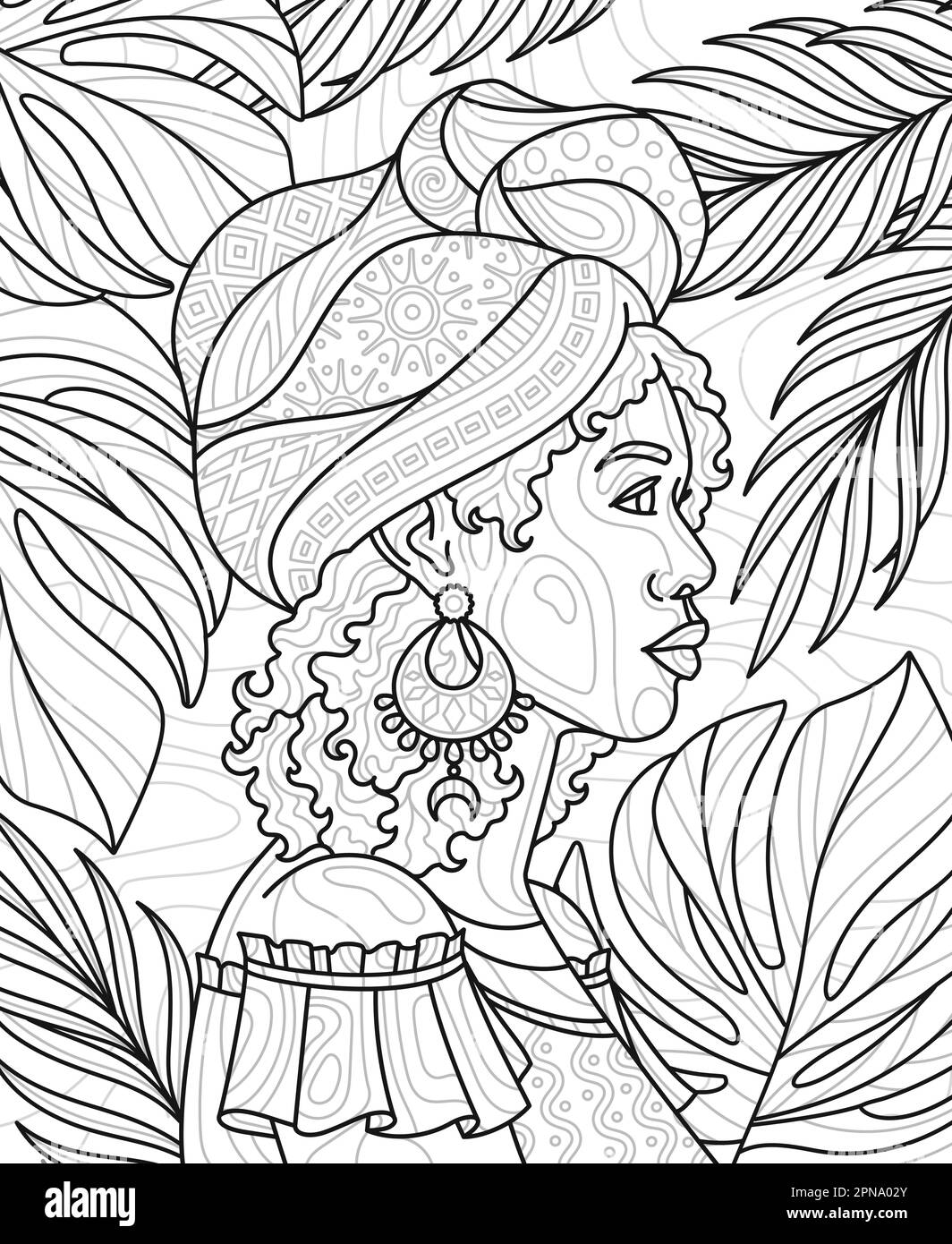 African woman zentangle Stock Vector Image & Art - Alamy for Free Printable African Art Images