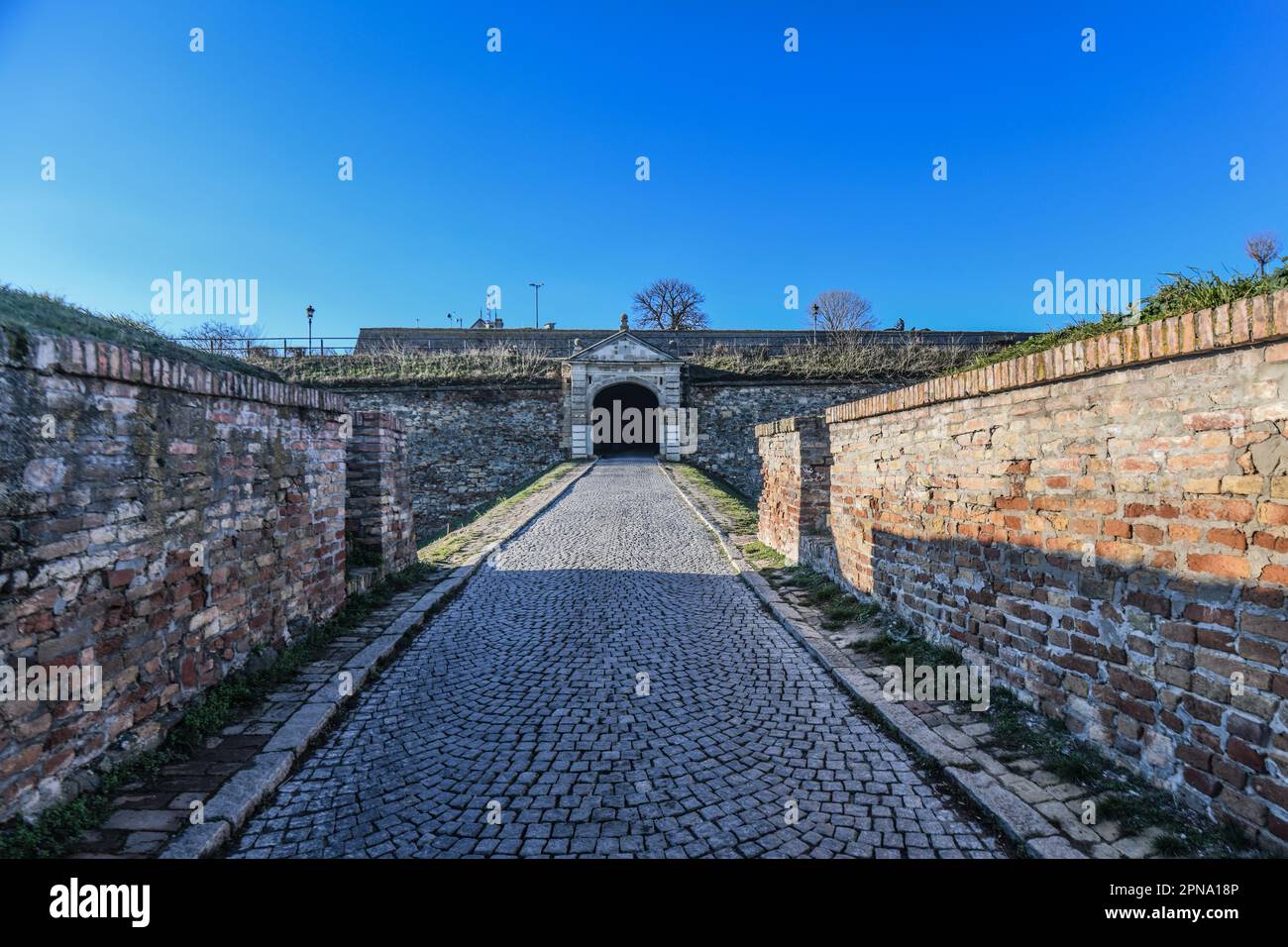 Novi Sad: Petrovaradin Fortress. Serbia Stock Photo