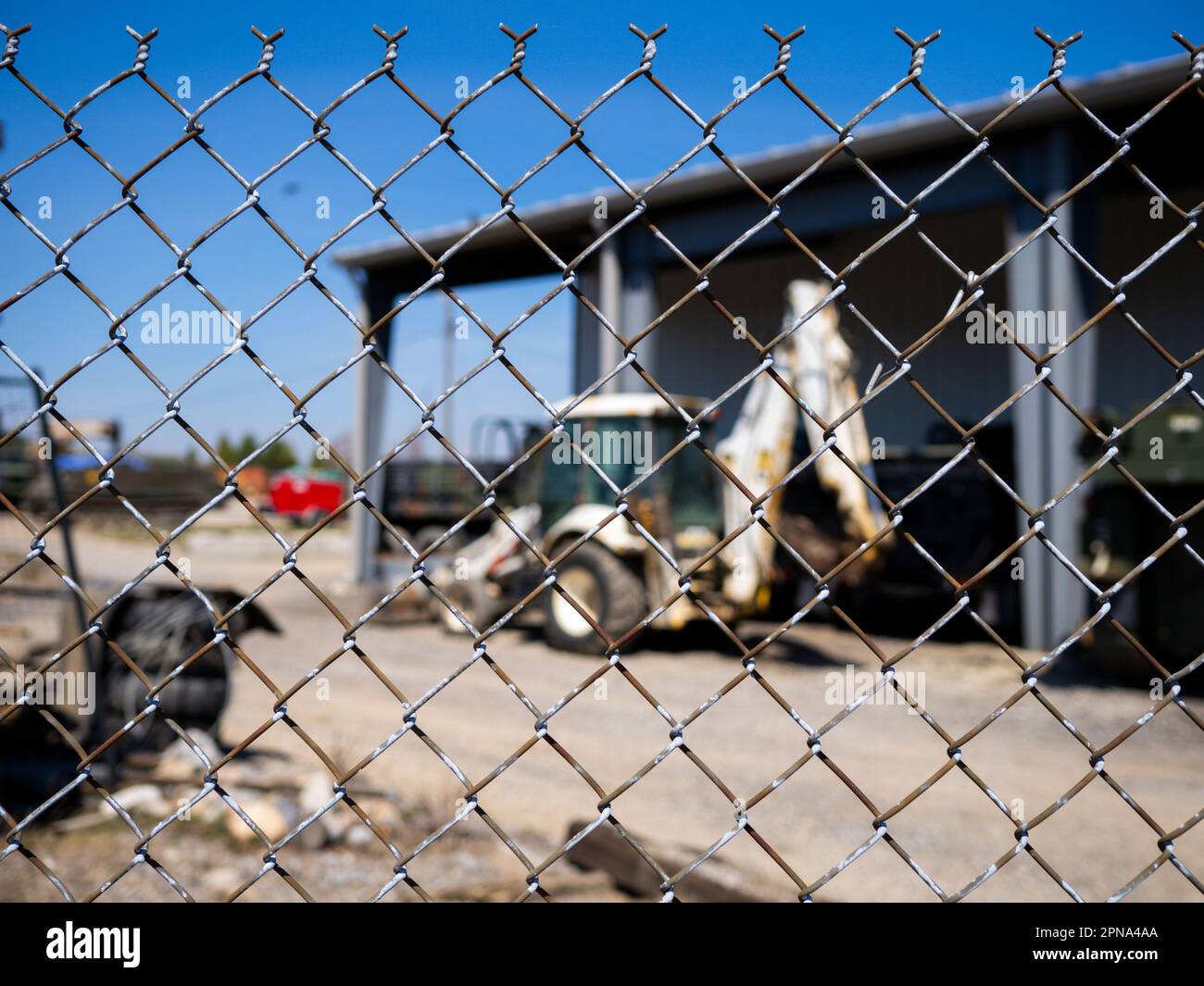 Chain Link Fence by construction site Stock Photo Alamy