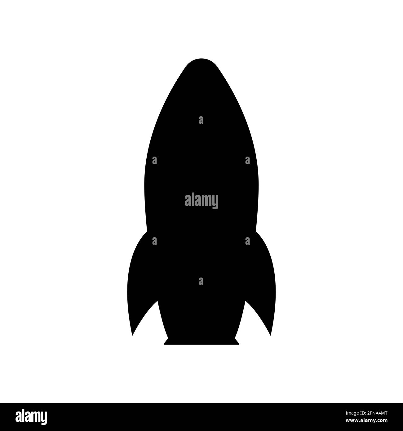 Rocket silhouette illustration astronaut vehicle icon. Rocket launch vector missle spaceship future speed cartoon concept. Stock Vector