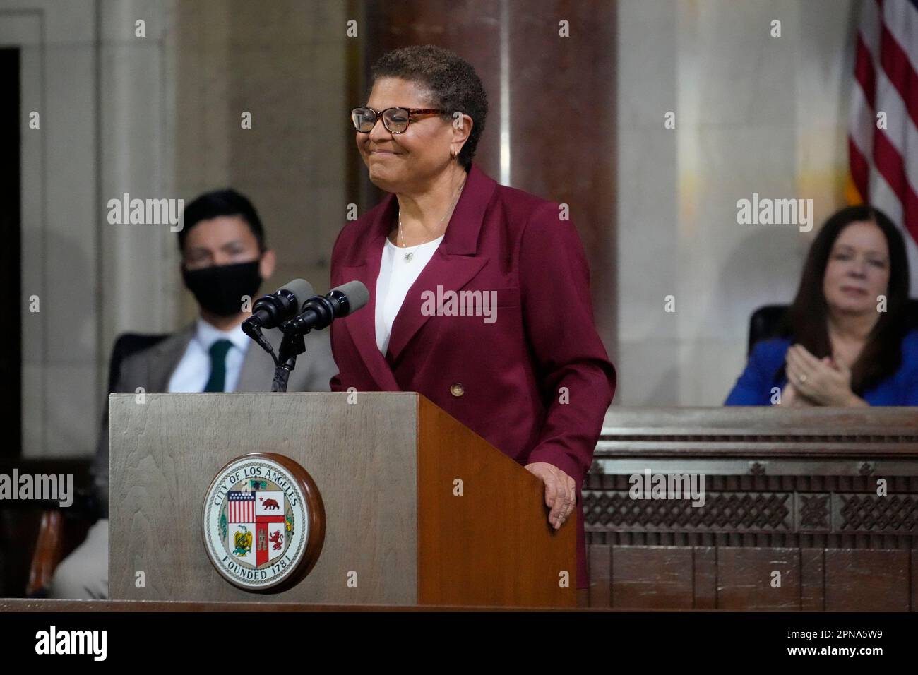 Los Angeles Mayor Karen Bass delivers her first State of the City ...