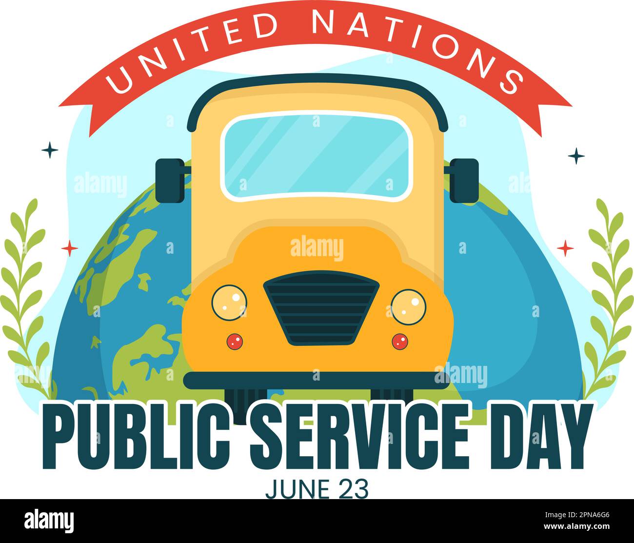 United Nations Public Service Day Vector Illustration on June 23 with Publics Services to the
