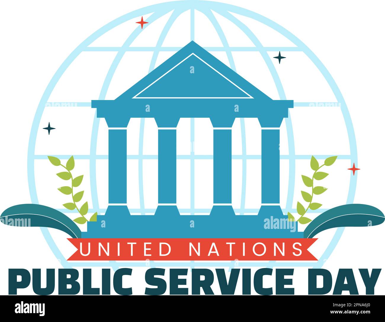 United Nations Public Service Day Vector Illustration on June 23 with Publics Services to the