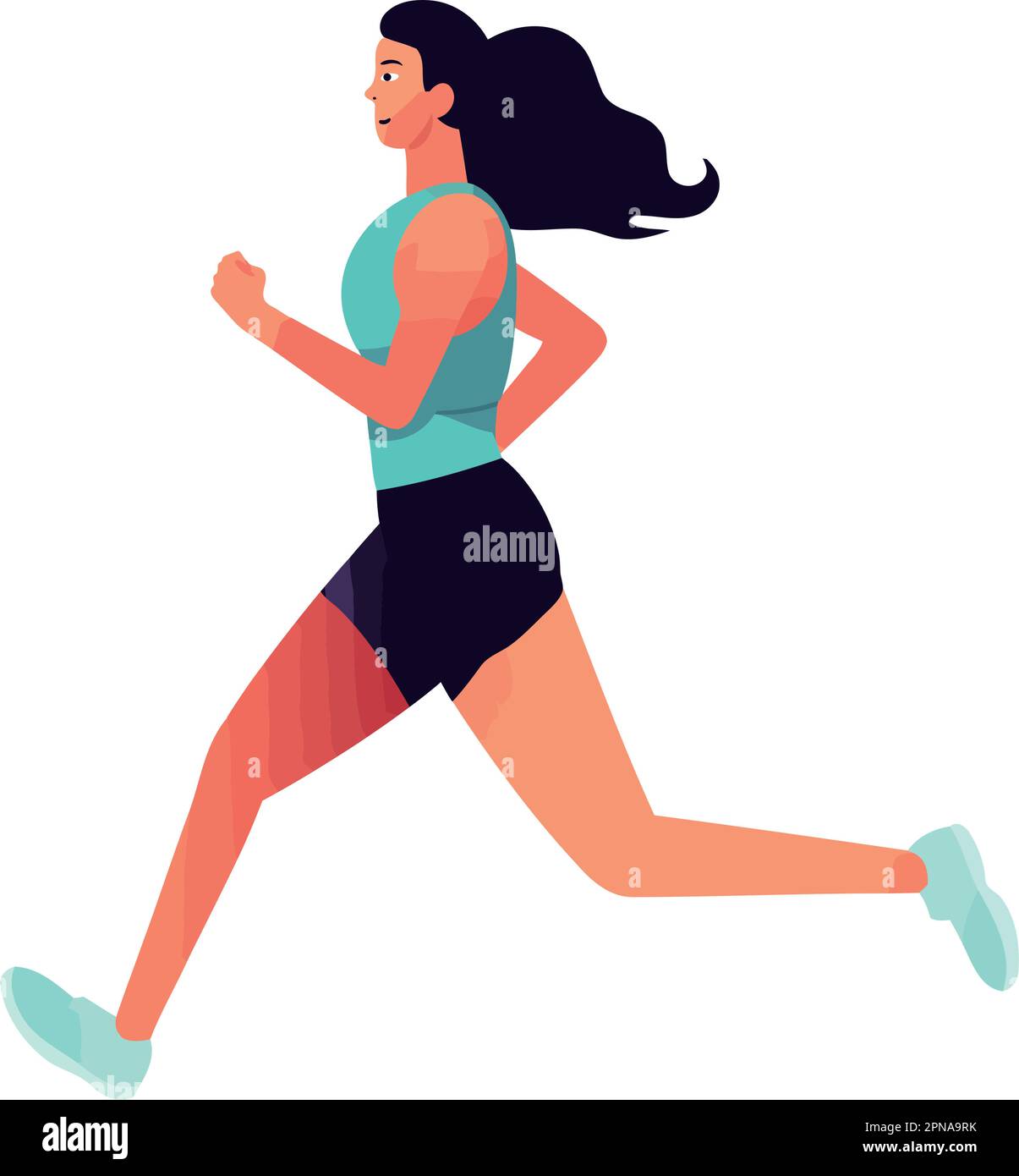 beauty girl athlete running Stock Vector Image & Art - Alamy