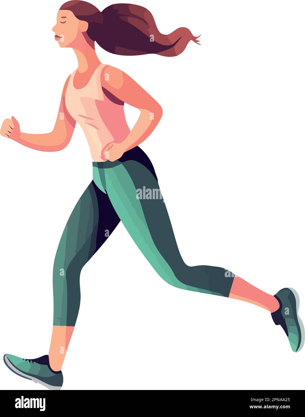 female athlete running Stock Vector Image & Art - Alamy