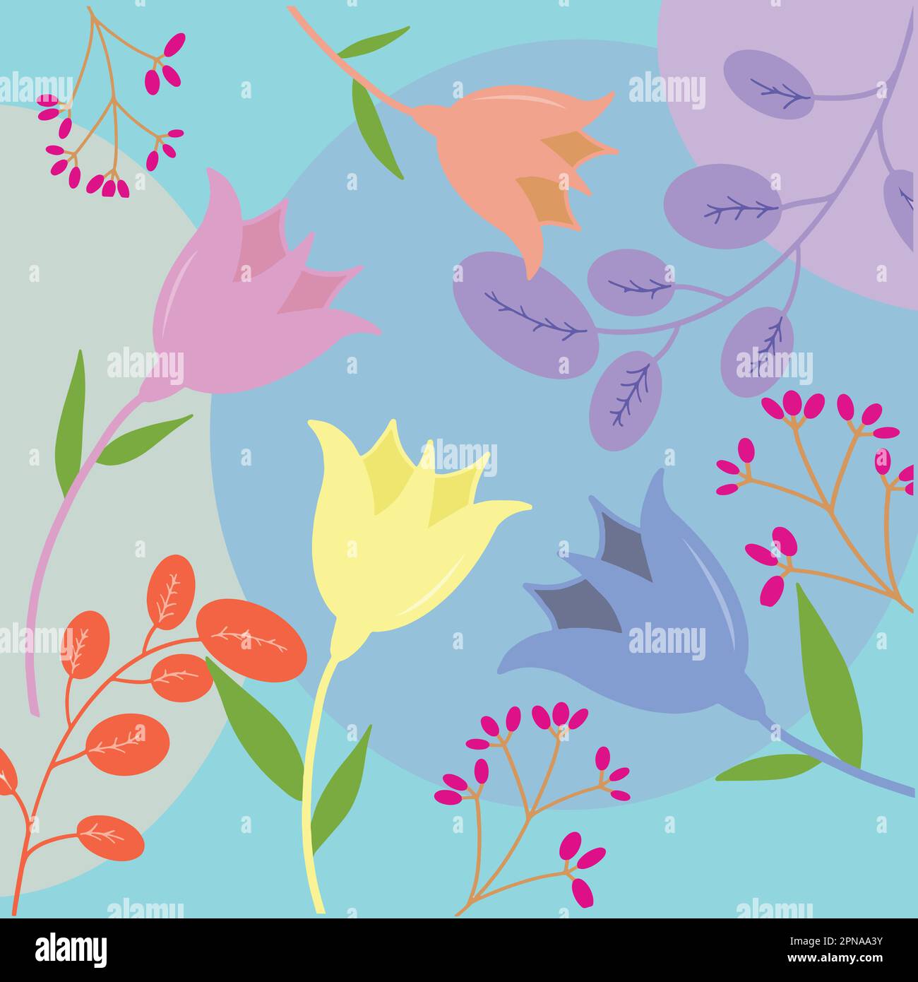 Floral simple vector flower seamless pattern. Cute scrapbook paper ...