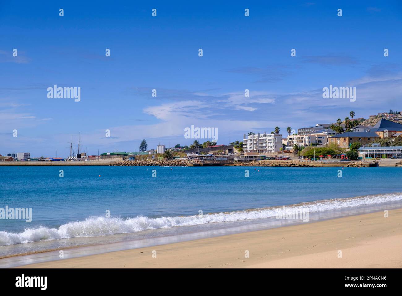 Beach, Santos Beach Mosselbay, Mossel Bay, Garden Route, Western Cape, South Africa Stock Photo