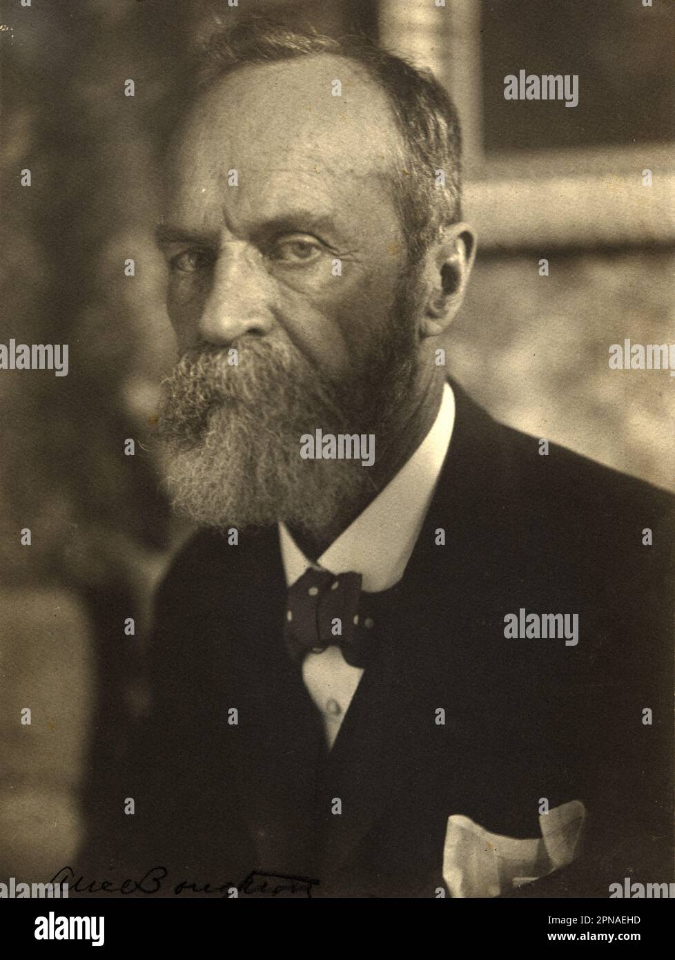 Vintage portrait of the American philosopher and psychologist, William James (1842-1910) by Alice Boughton c. 1907 Stock Photo