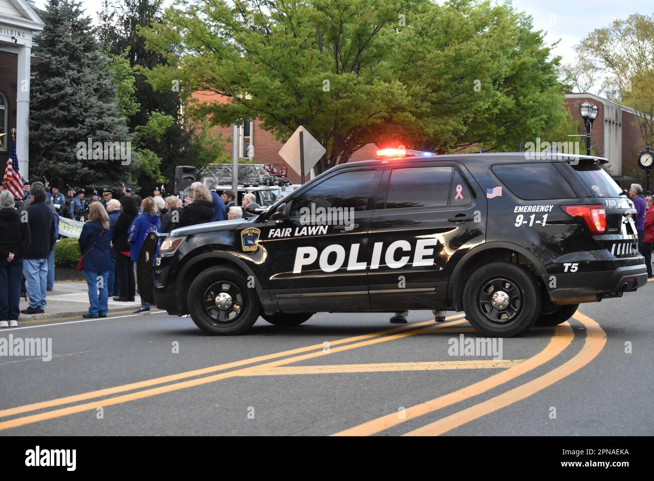 Fair Lawn, United States. 17th Apr, 2023. Fair Lawn Police vehicle at
