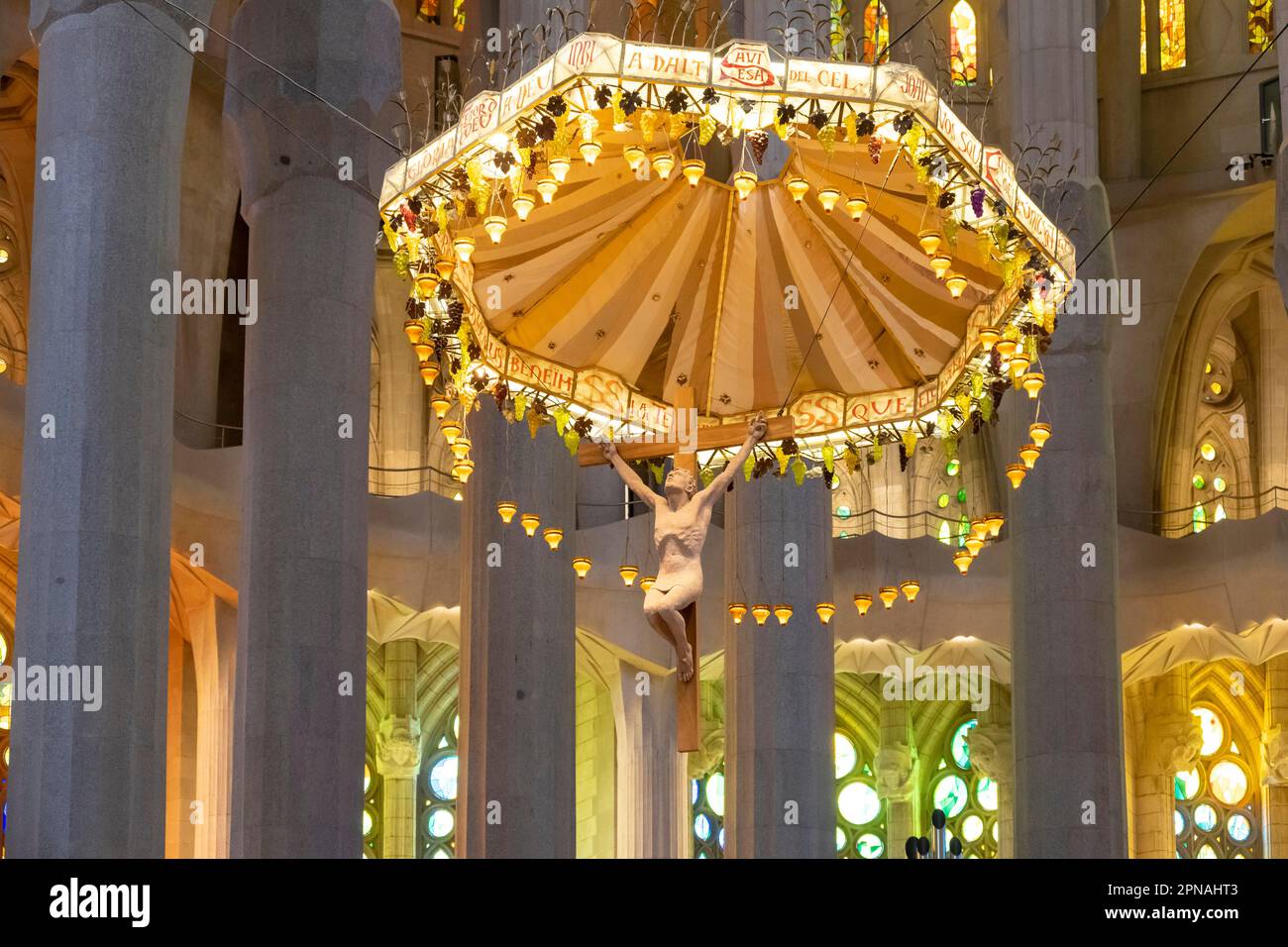 Jesus On The Cross - Sagrada Familia Church - Barcelona Spiral