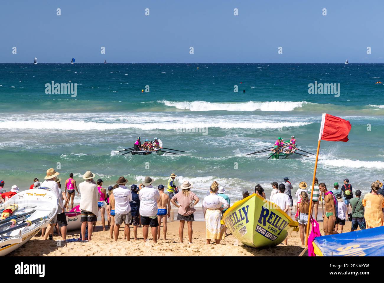NSW Surf Life Saving Championships 2023. Manly Beach, Sydney Northern Beaches. Stock Photo