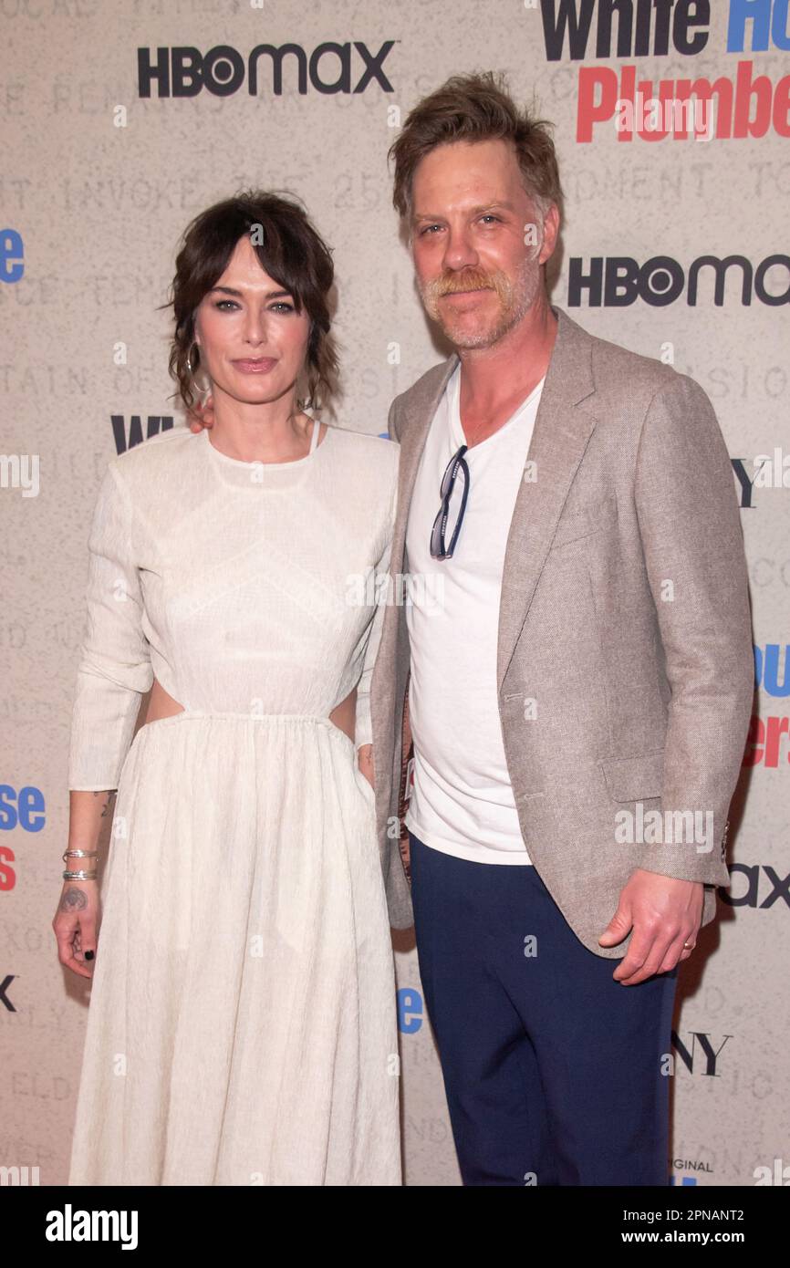 NEW YORK, NEW YORK - APRIL 17: Lena Headey and Marc Menchaca attend HBO