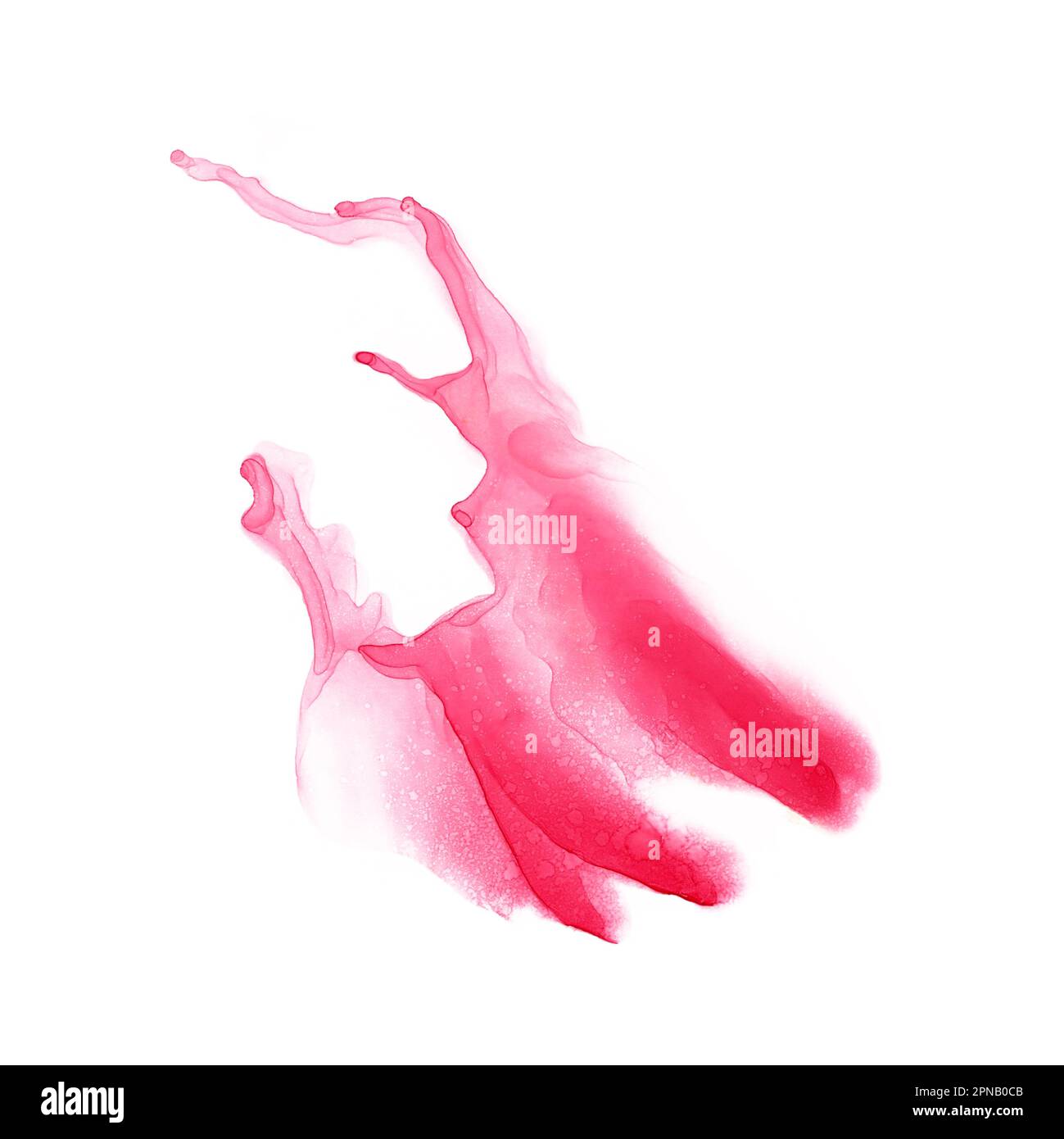 Watercolour drawing of abstract shape. White background, different