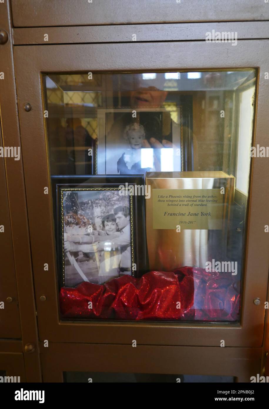 Los Angeles, California, USA 16th April 2023 Actress Francine York Grave in Chapel Columbarium at Hollywood Forever Cemetery on April 16, 2023 in Los Angeles, California, USA. Photo by Barry King/Alamy Stock Photo Stock Photo