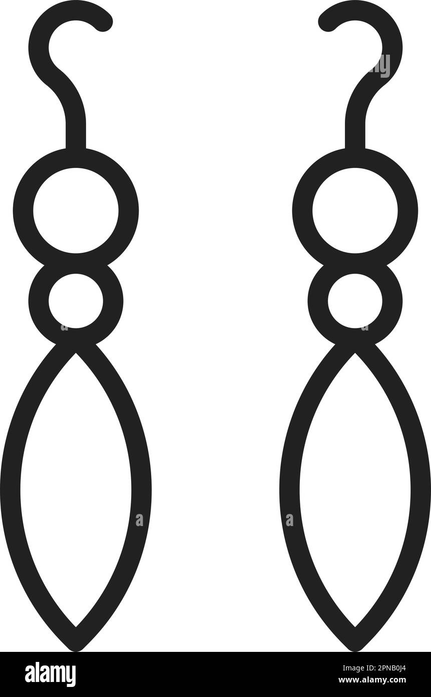 Earrings icon vector image. Suitable for mobile apps, web apps and ...