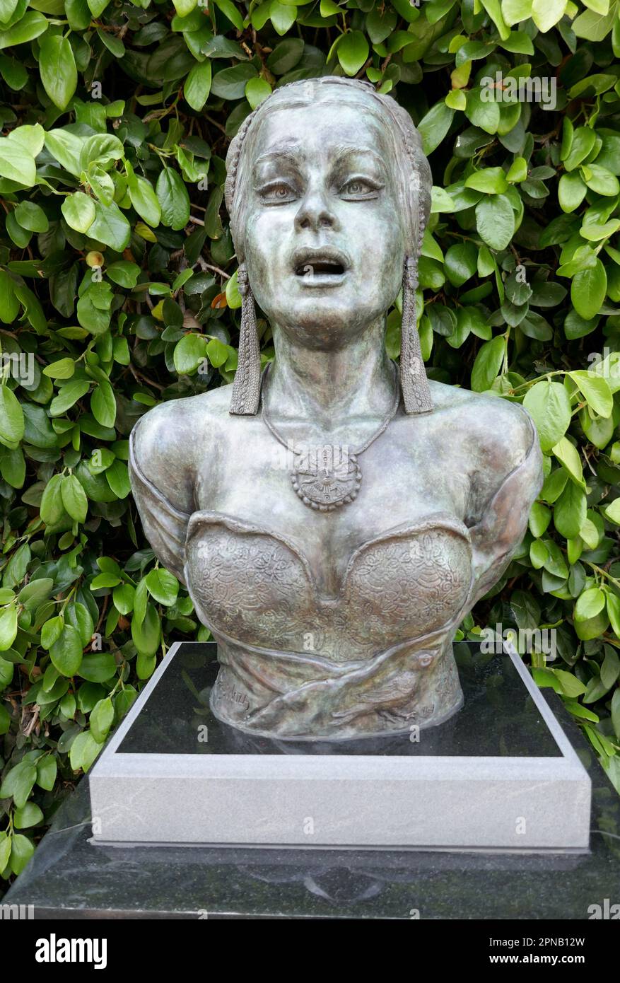 Los Angeles, California, USA 16th April 2023 Singer Yma Sumac Statue at