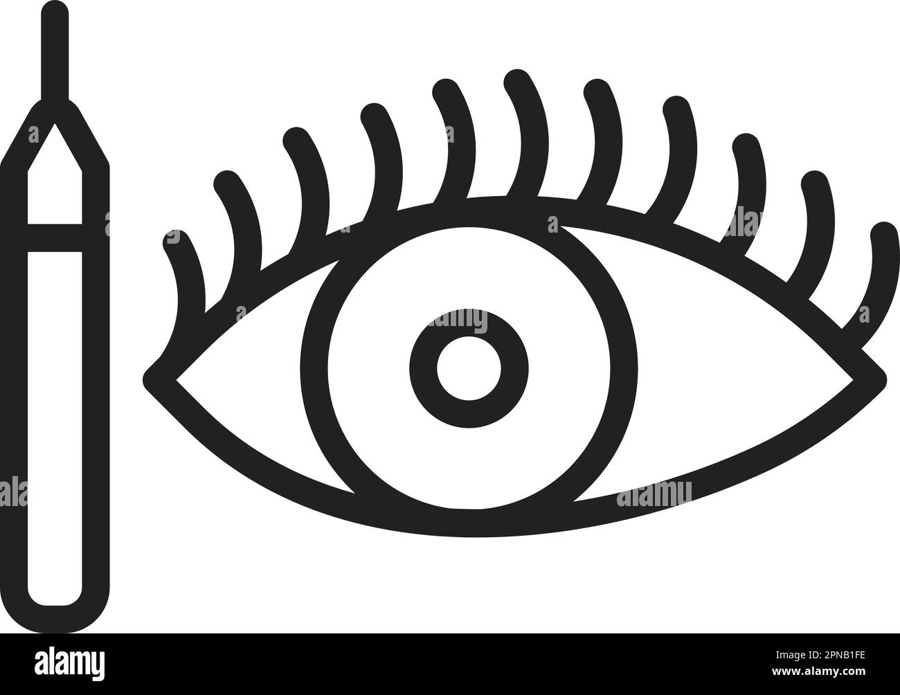 Eye with eyeliner icon vector image. Suitable for mobile apps, web apps