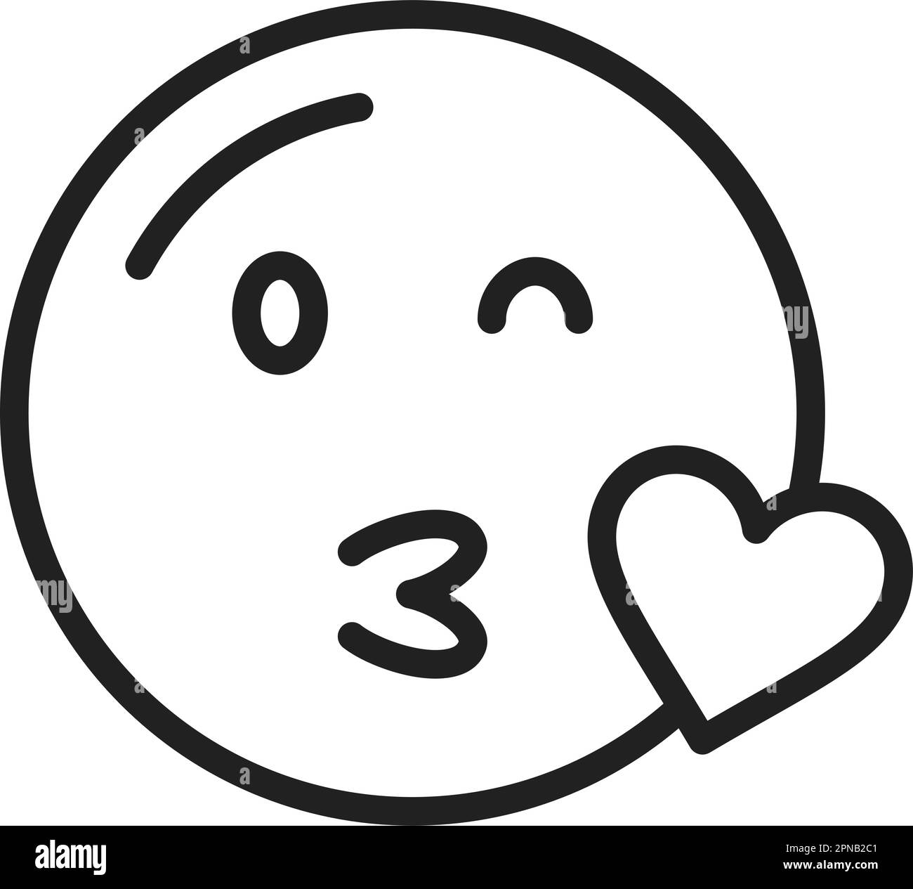 Face Blowing a Kiss icon vector image. Suitable for mobile apps, web apps and print media. Stock Vector