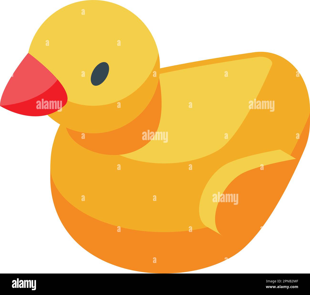 Baby bath duck icon isometric vector. Cute infant. Family smile Stock