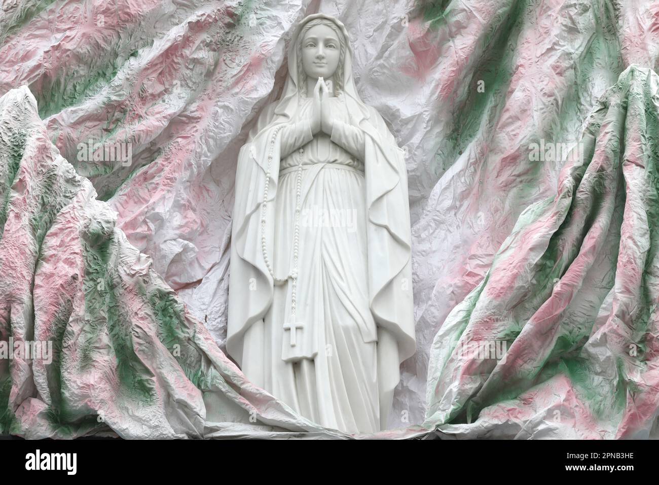 Thi Nghe Church. Virgin Mary sculpture.  Ho Chi Minh City. Vietnam. Stock Photo