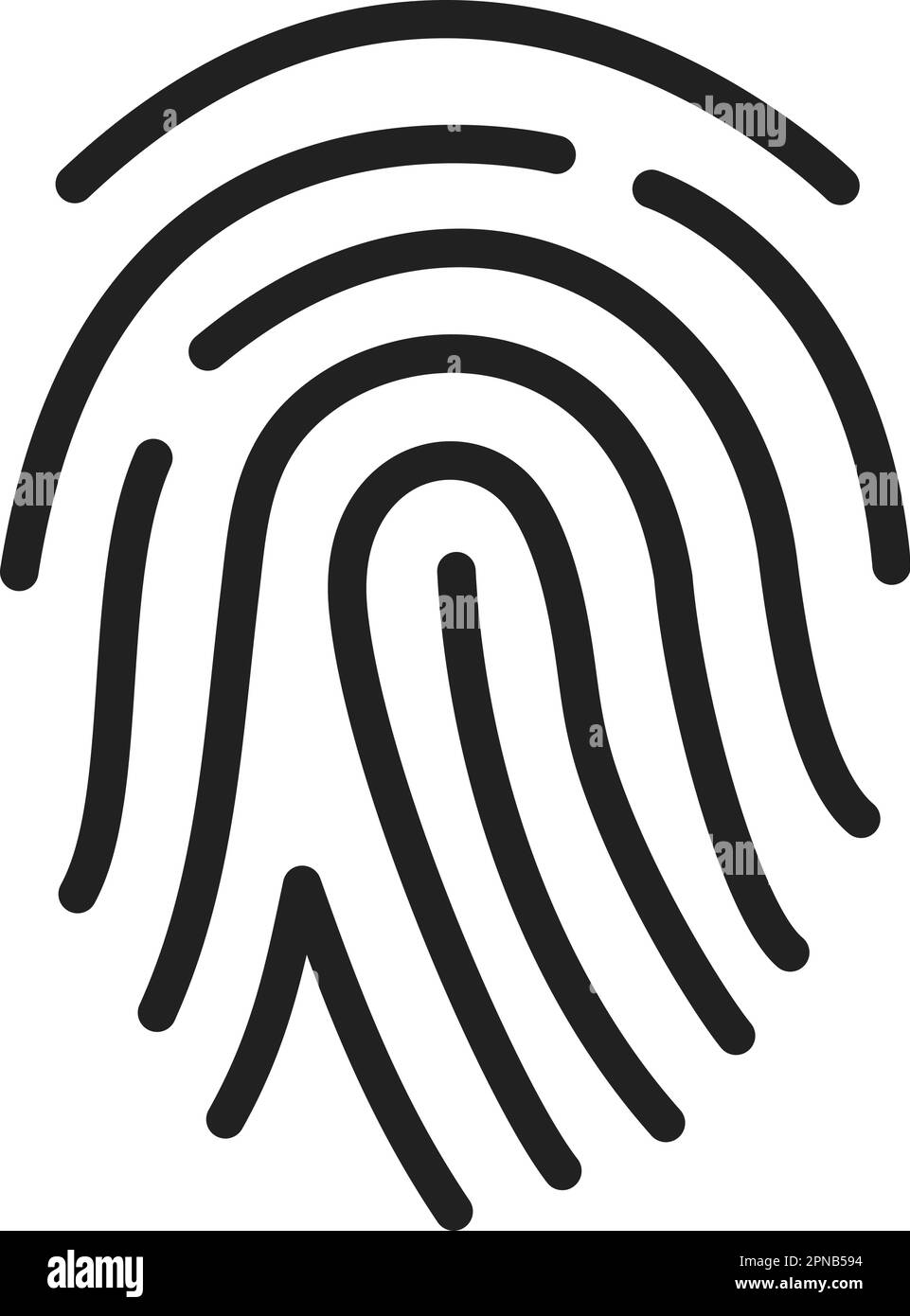 Fingerprint icon vector image. Suitable for mobile apps, web apps and print media. Stock Vector