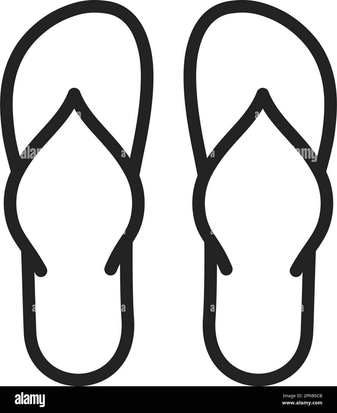 Flip Flops icon vector image. Suitable for mobile apps, web apps and print media. Stock Vector