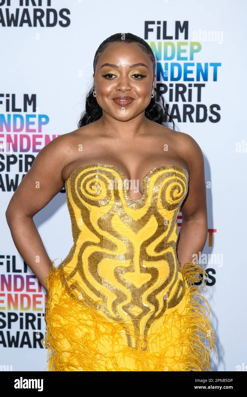 Quinta Brunson photographed attending the Film Independant Sprit Awards