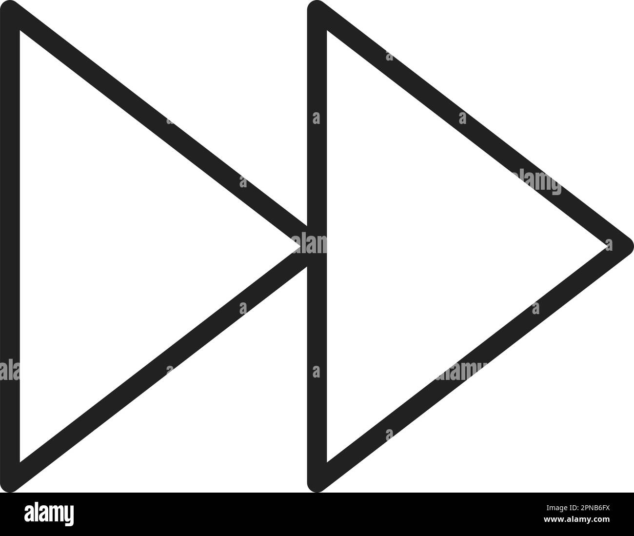 Forward icon vector image. Suitable for mobile apps, web apps and print media. Stock Vector
