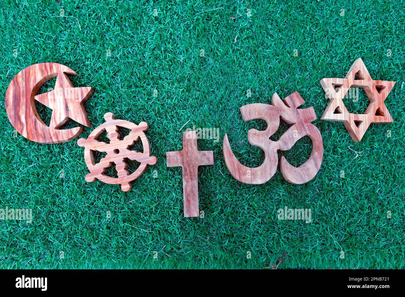 Religious symbols of Catholicism, Islam, Judaism, Orthodoxy, Protestant