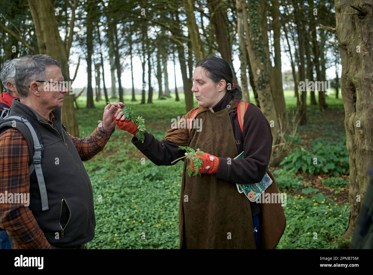 Foraging Instructor from WildUK, Kerry Woodfield, holds a foraging