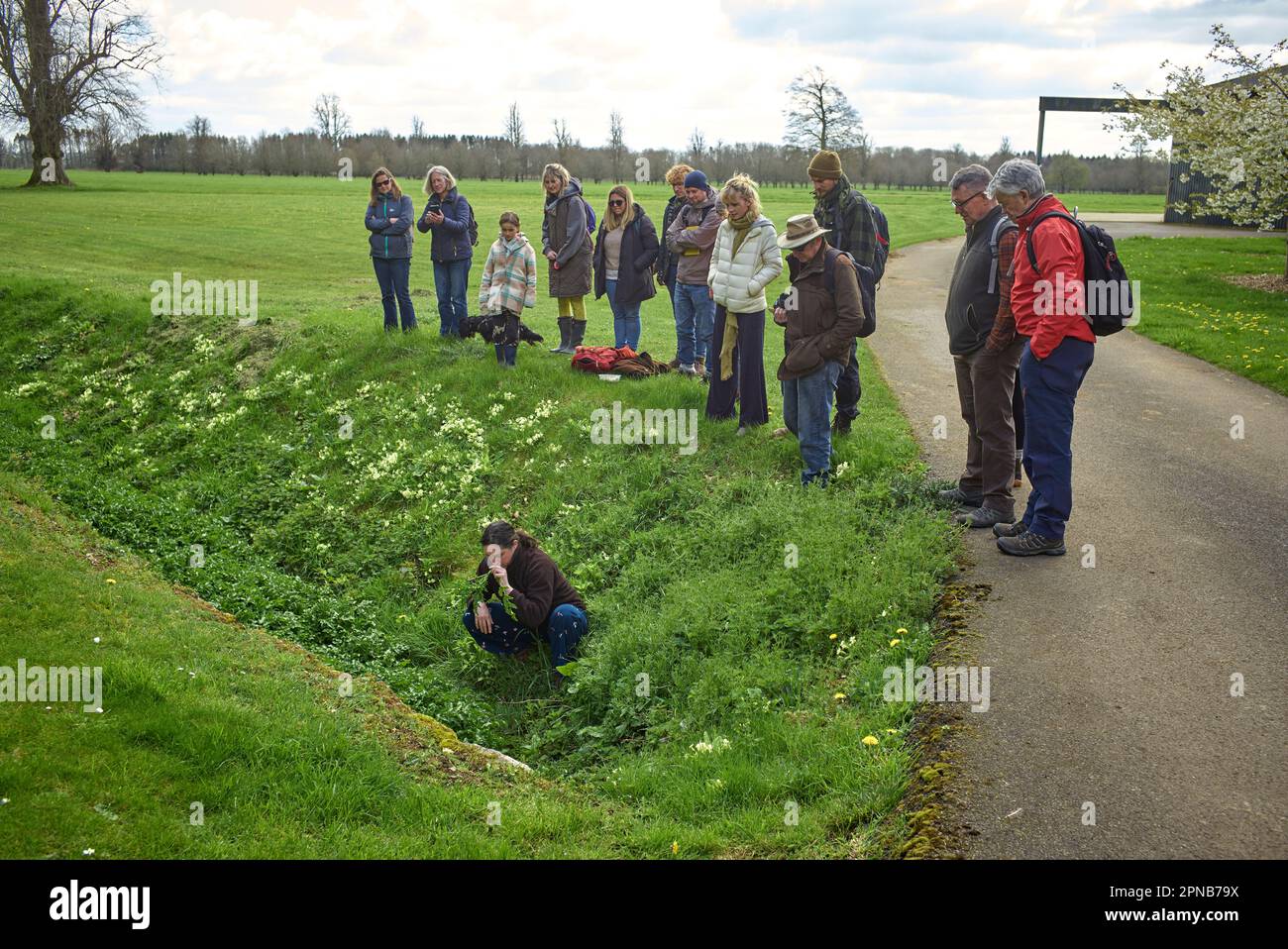 Foraging Instructor from WildUK, Kerry Woodfield, holds a foraging
