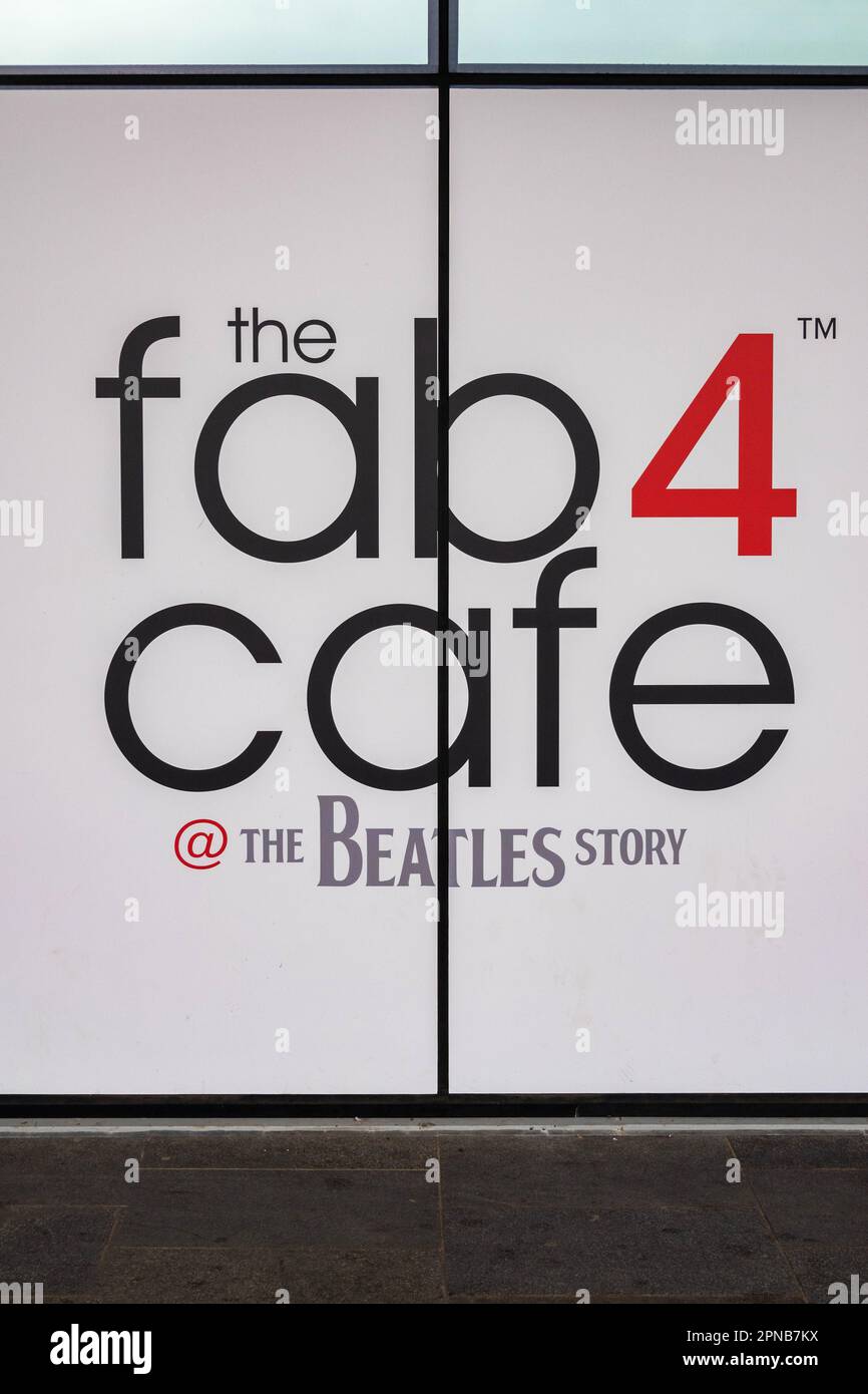The Fab 4 Cafe at Pier Head in Liverpool Stock Photo