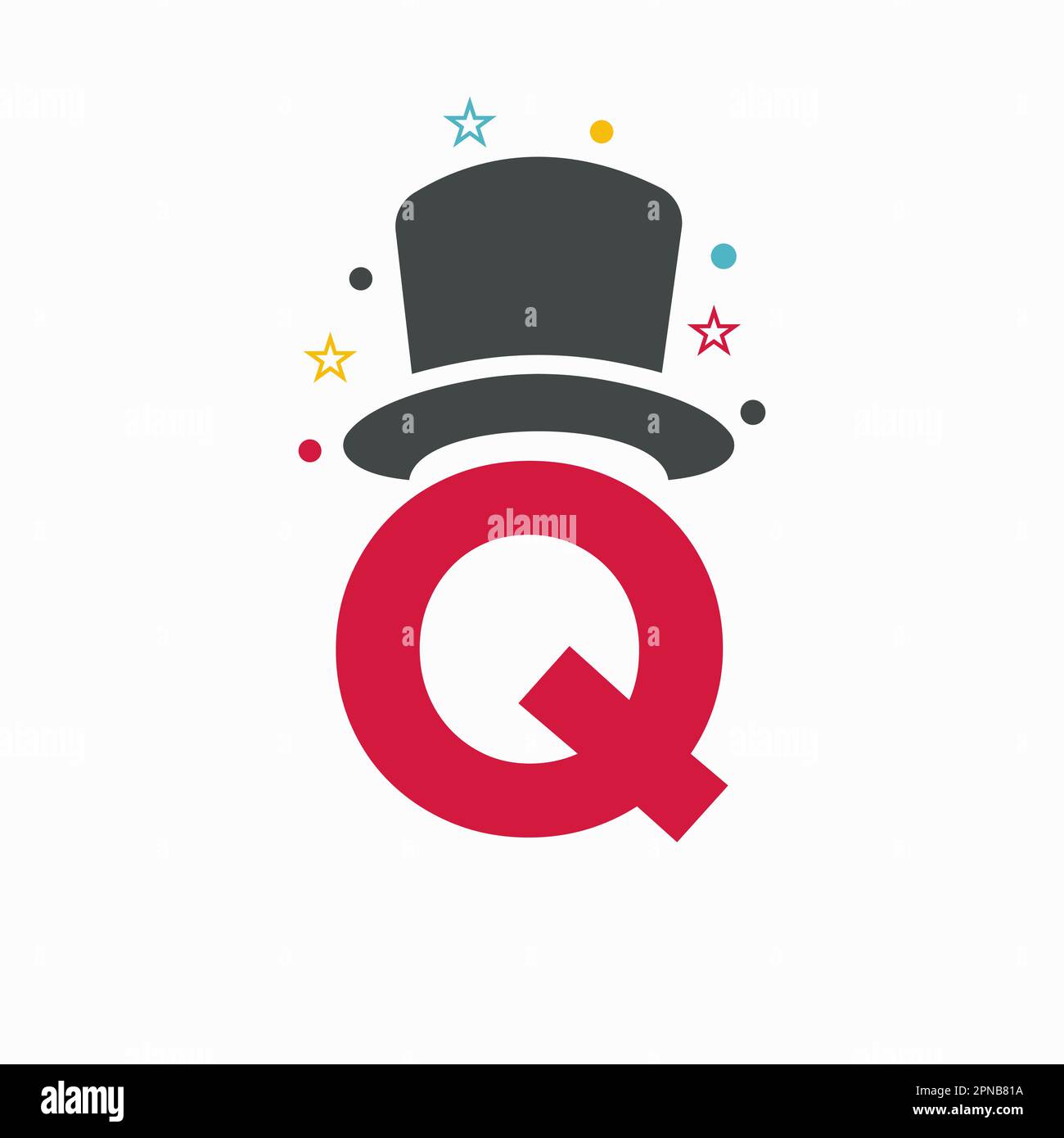 Letter Q Magic Hat Logo Design. Magician Symbol Vector Template Stock ...