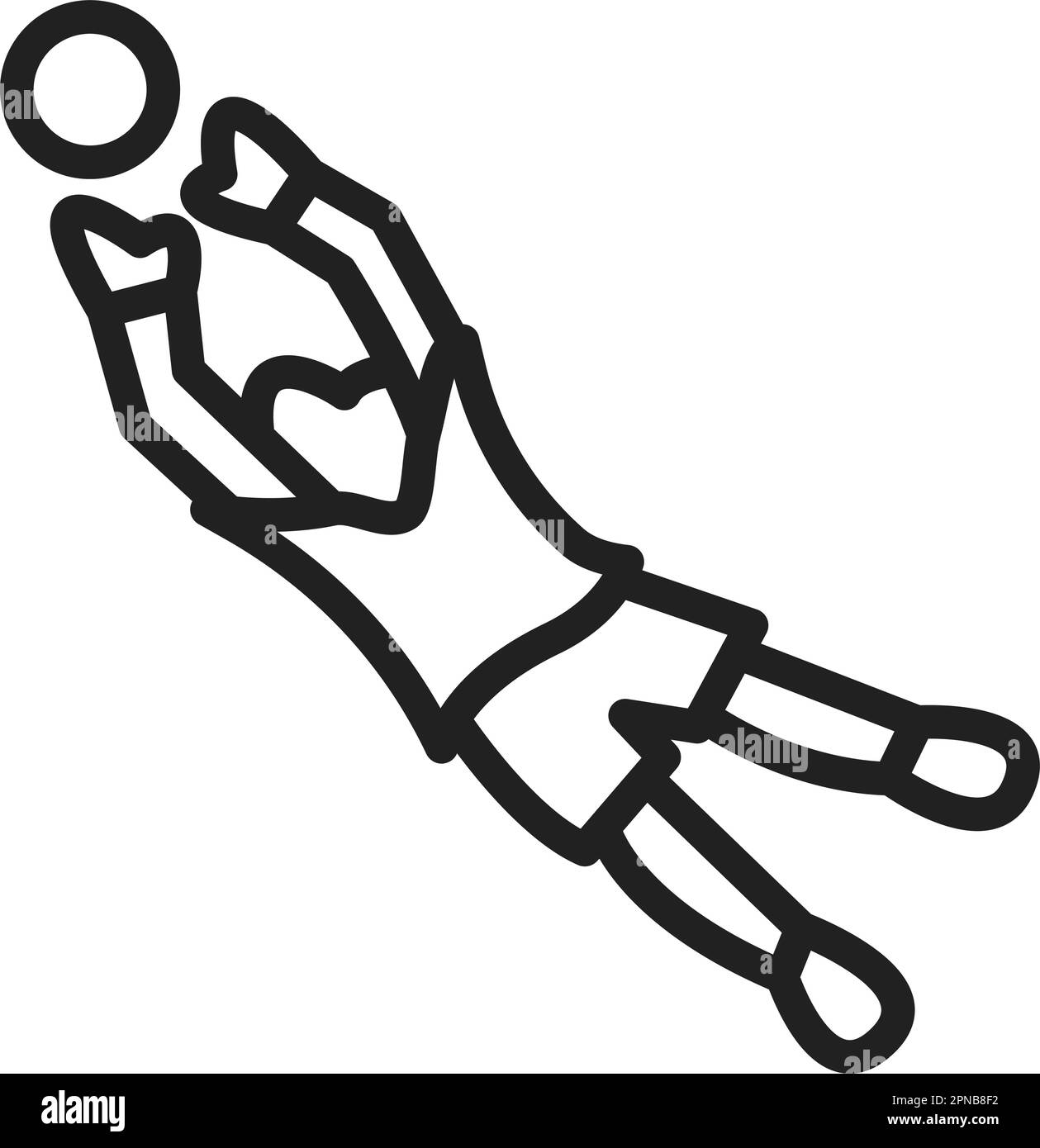 Goalkeeper icon vector image. Suitable for mobile apps, web apps and 