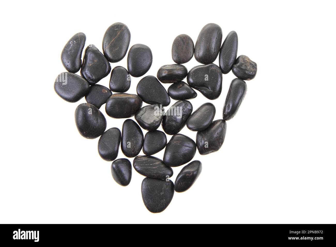 black stones heart isolated on the white background Stock Photo Alamy