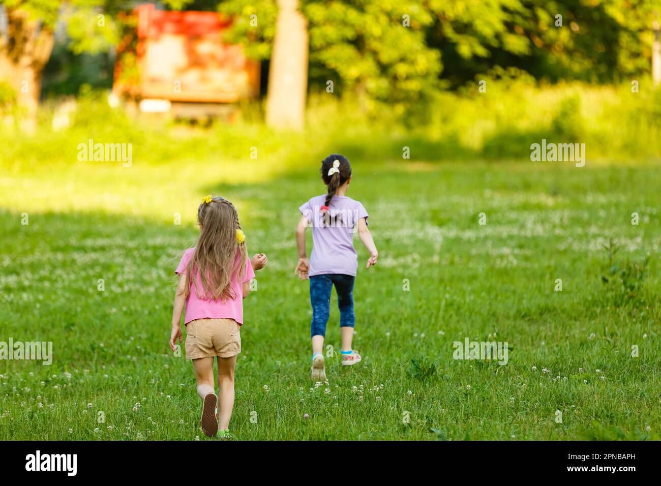 The best friends playing together Stock Photo