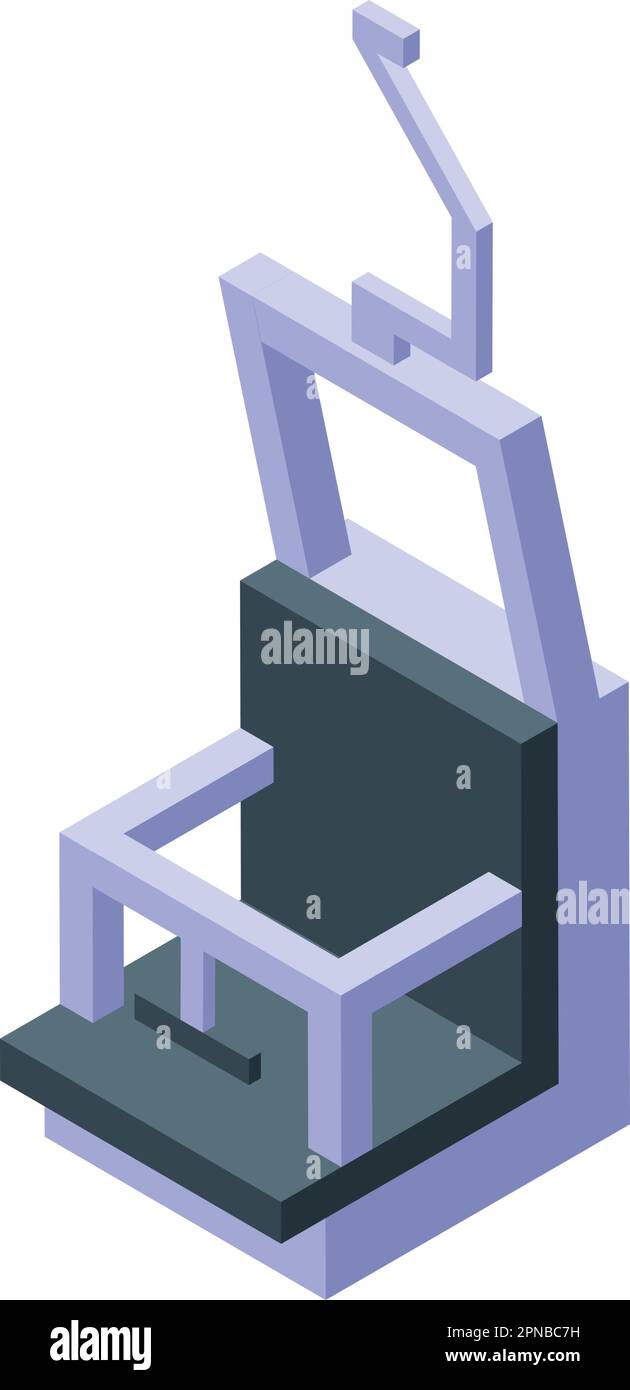 Ski lift chair icon isometric vector. Winter travel. Alpine resort Stock Vector