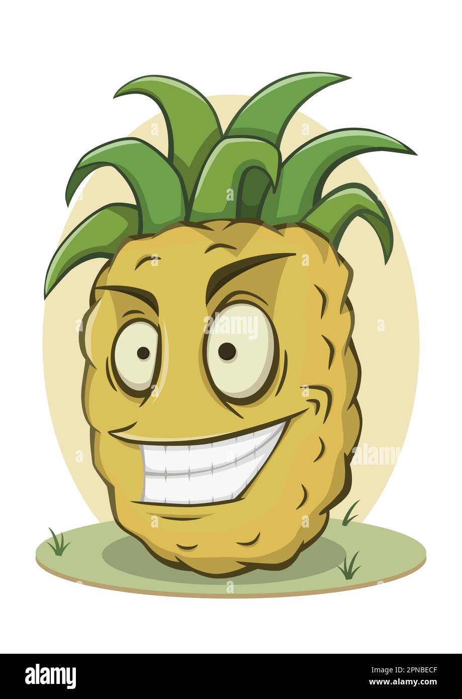 Funny Face Pineapple Cartoon Character Stock Vector Image & Art Alamy
