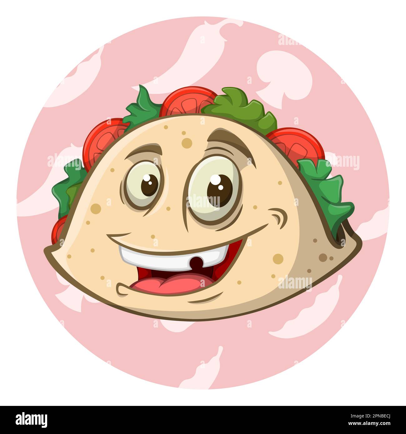 Funny Face Taco Cartoon Character Stock Vector Image & Art - Alamy