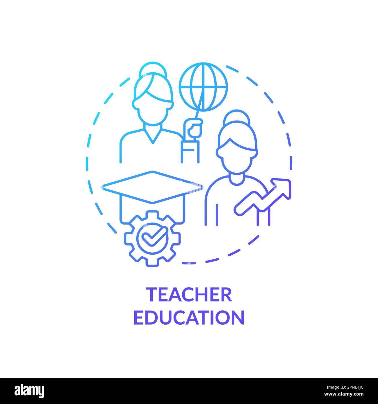 Teacher Education Blue Gradient Concept Icon Stock Vector Image Art week-2-teacher-and-educators