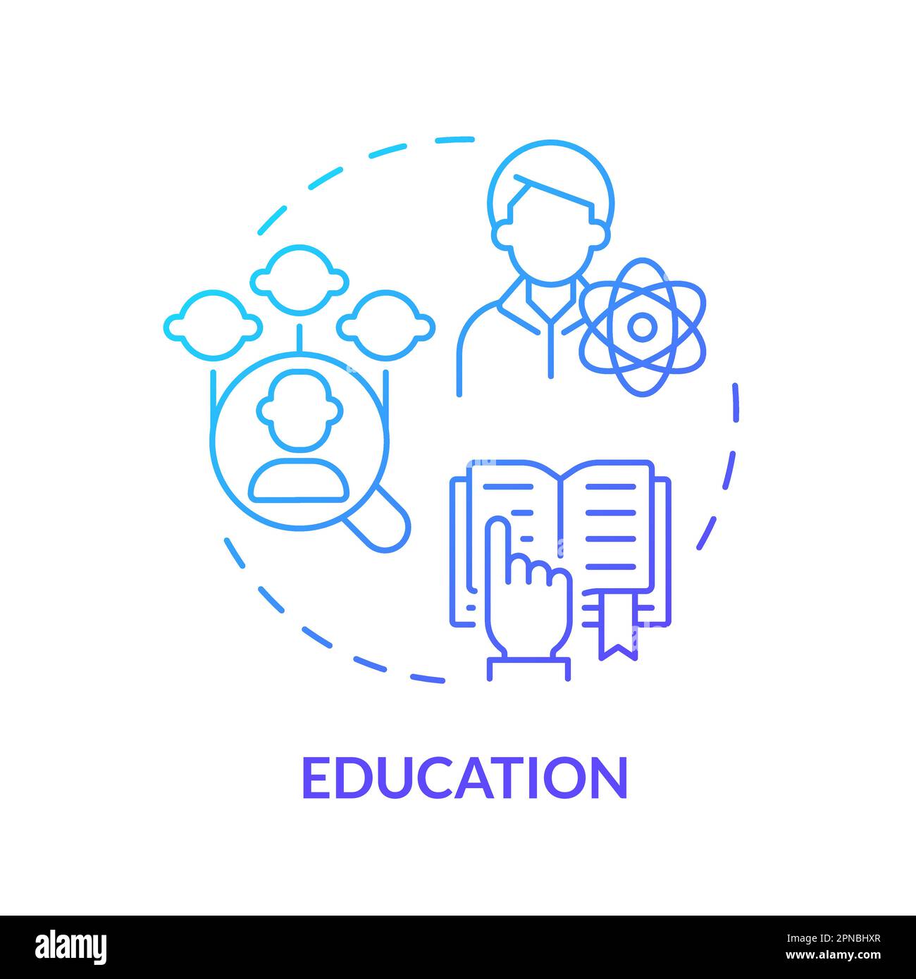 Education blue gradient concept icon Stock Vector Image & Art - Alamy