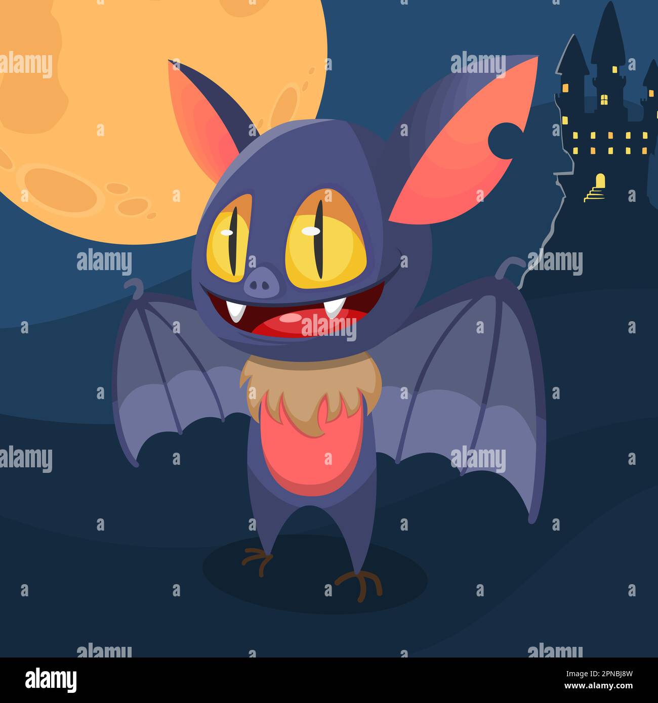 Cute Halloween Bat Cartoon Character Stock Vector Image & Art Alamy