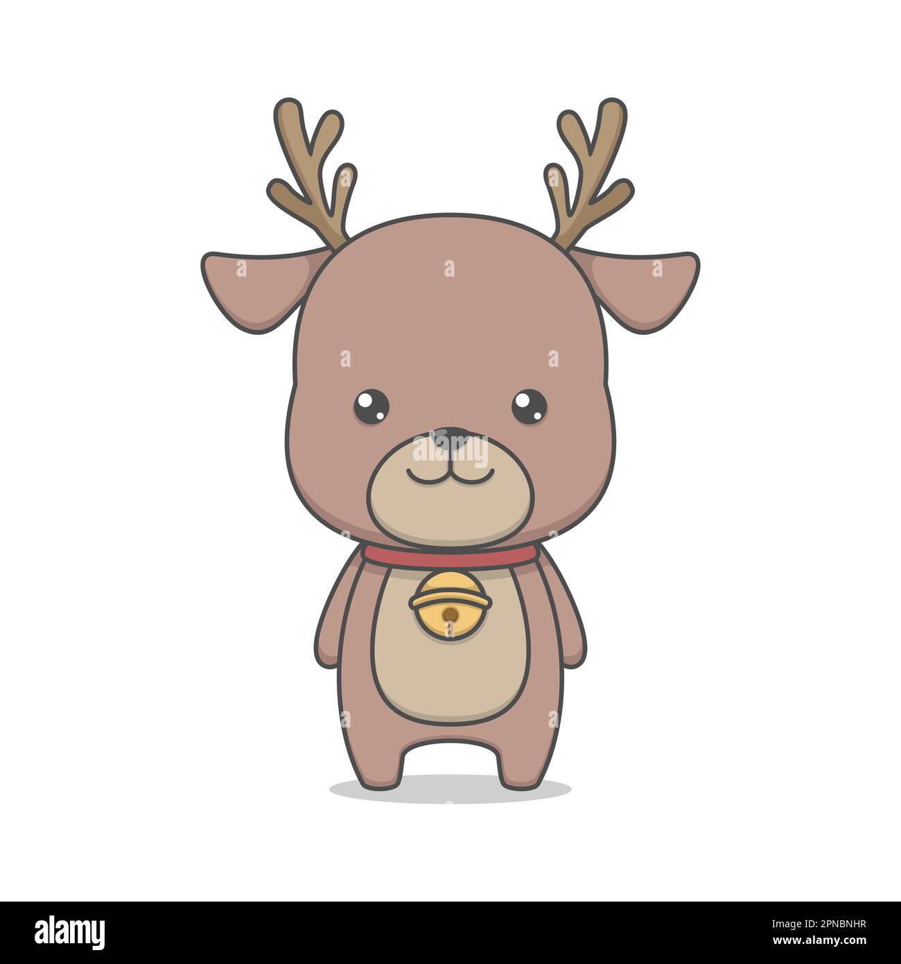 Cute Smiling Reindeer Cartoon Character Stock Vector Image And Art Alamy 2465