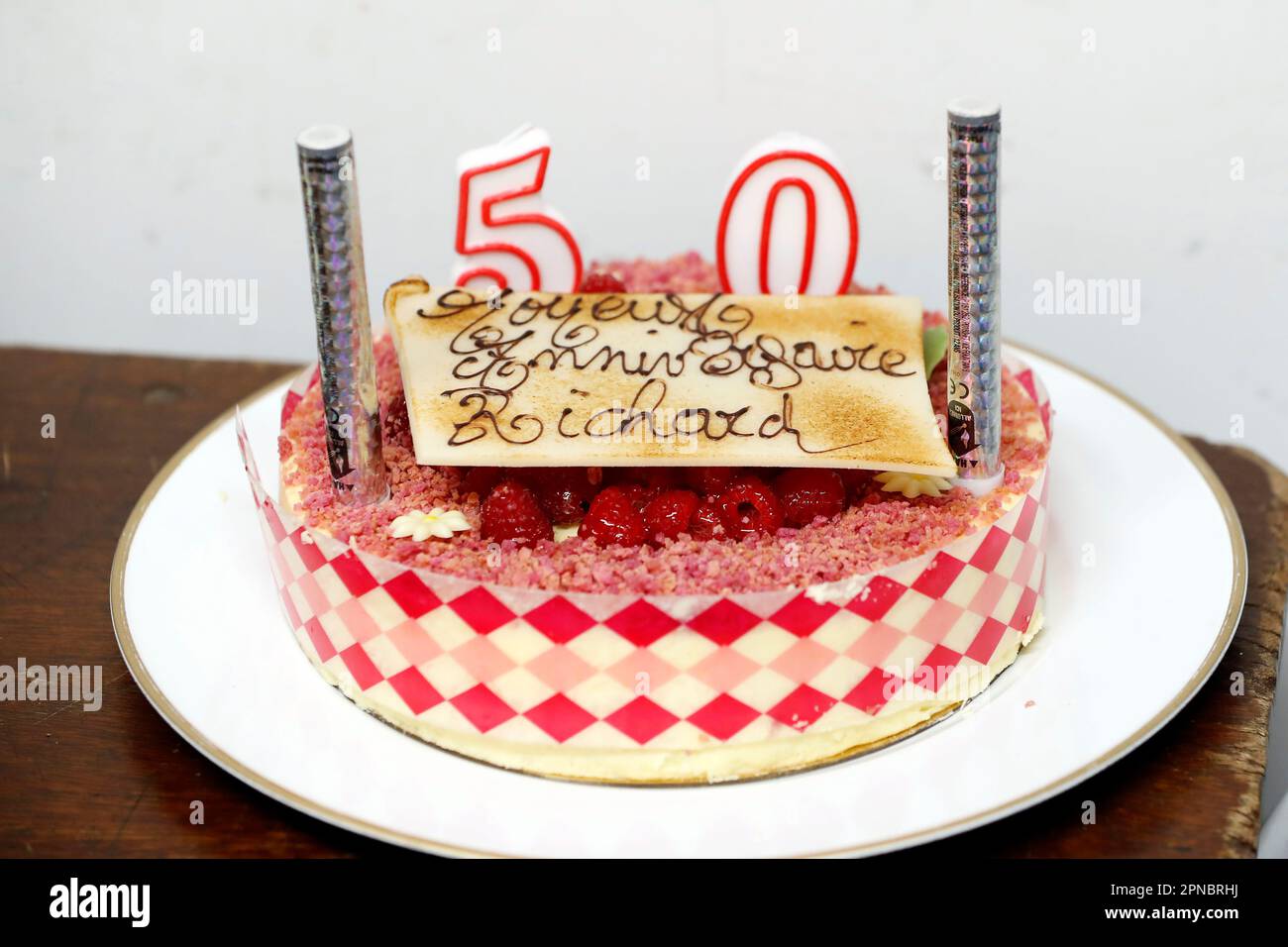 Happy birthday cake. 50 years. France Stock Photo Alamy