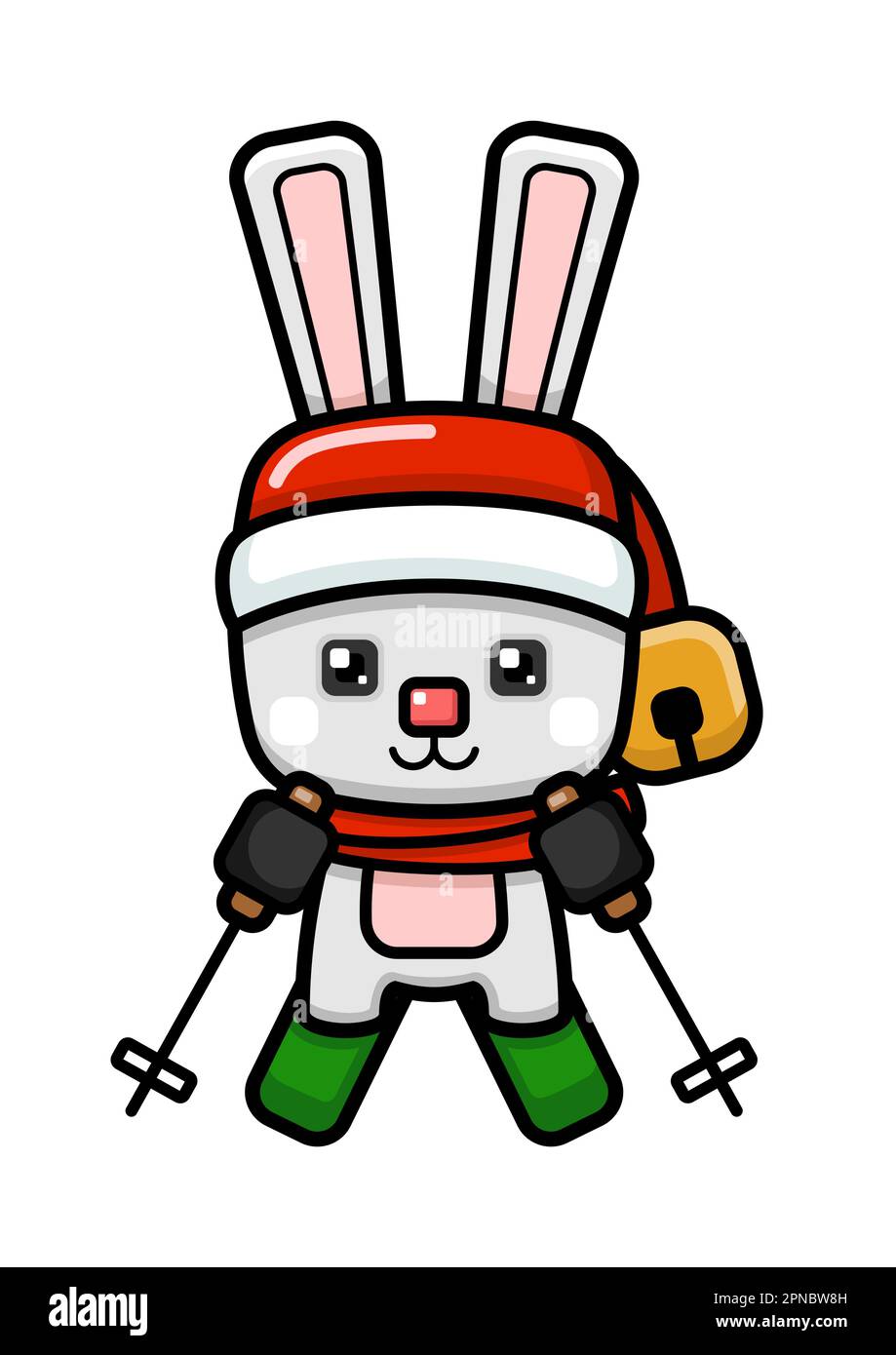 Rabbit skiing Stock Vector Images - Alamy