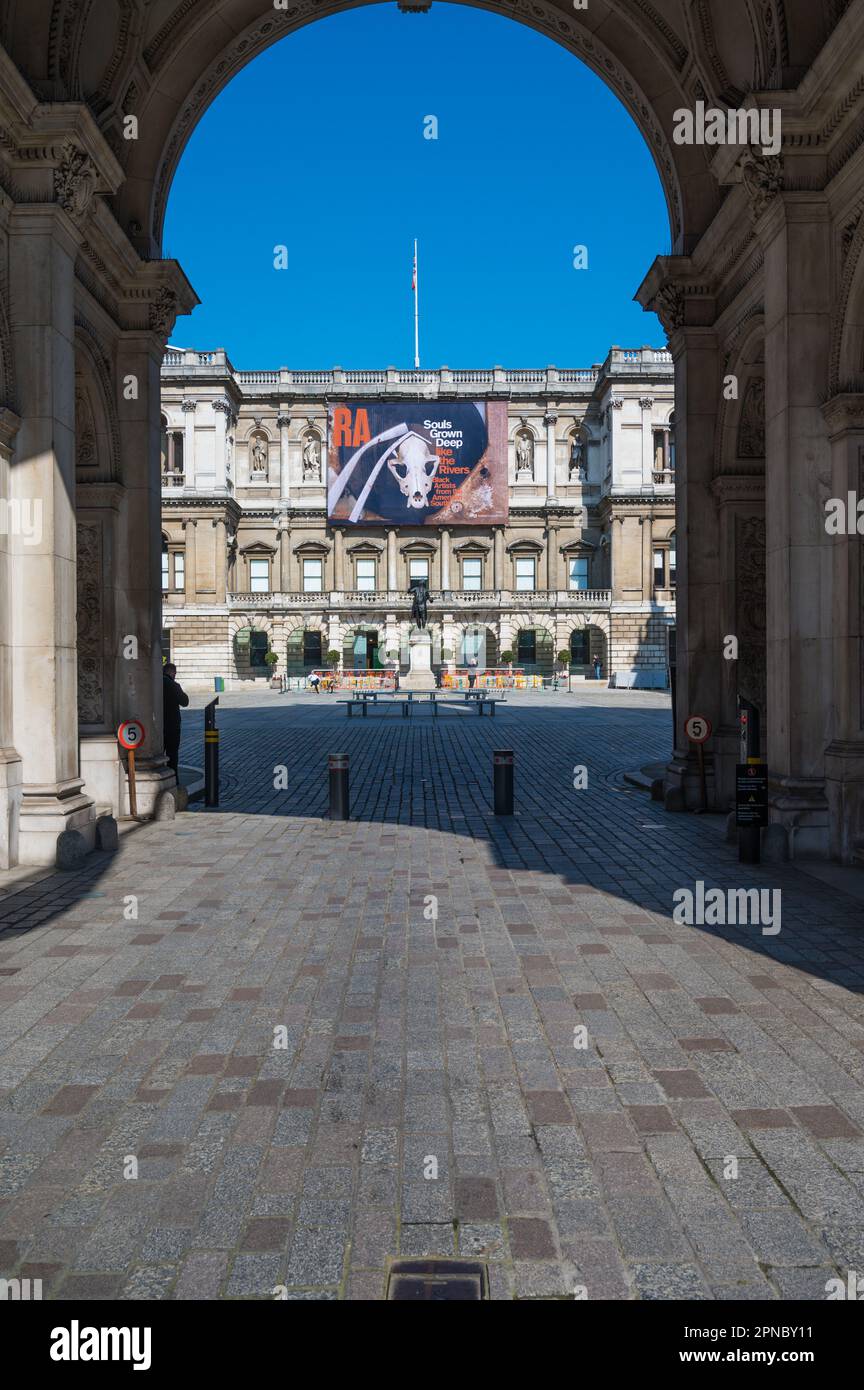 View through the entrance into the courtyard of the Royal Academy of