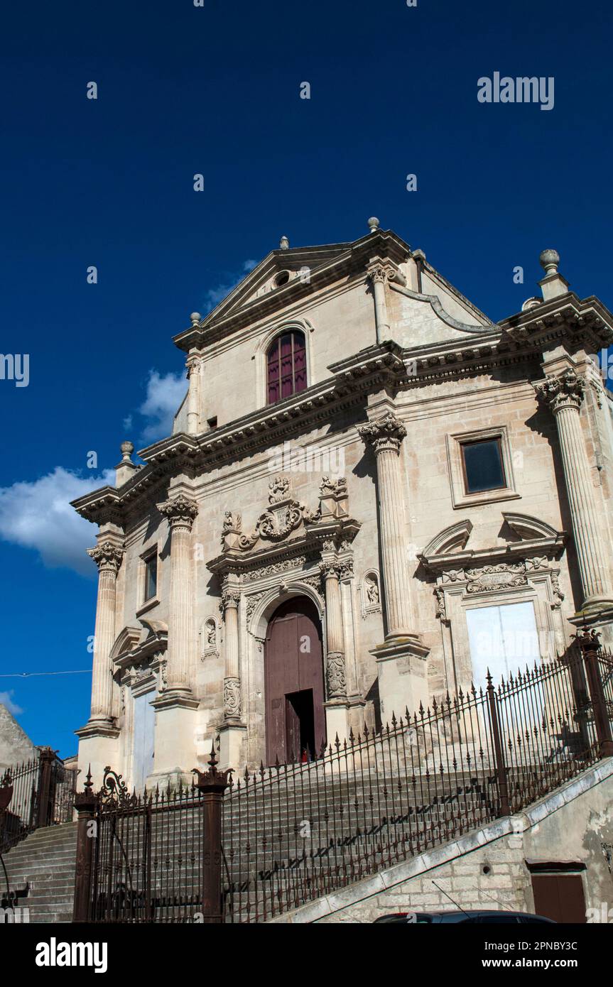 Ragusa Ibla, church of the Souls of Purgatory, province of Ragusa, Sicily, Italy, Europe; UNESCO World Heritage Site Stock Photo