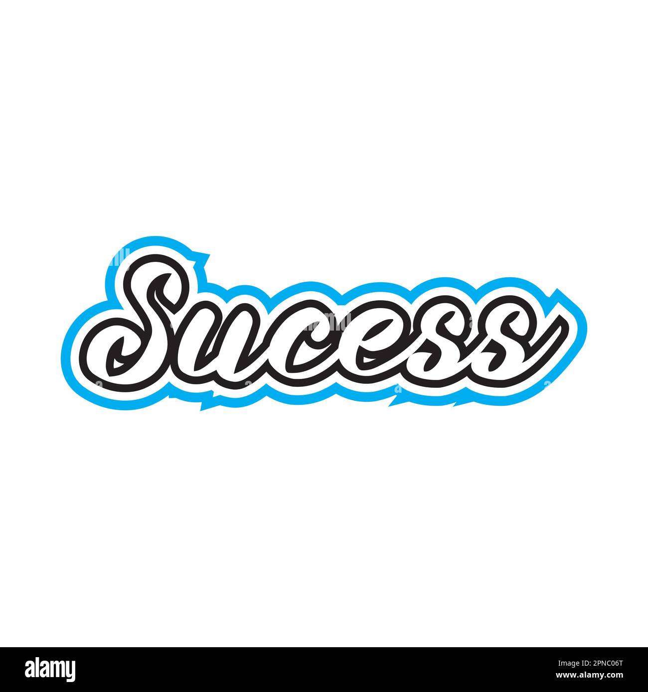 Success inspirational lettering colorful style text typography t shirt design on white background Stock Vector